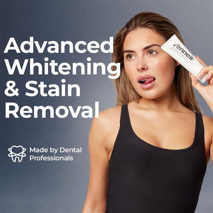 Venneir Professional Toothpaste for Veneers, Implants & Crowns – Whitening & Stain Removal | SLS Free