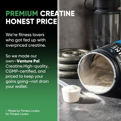 Venture Pal Micronized Creatine Monohydrate – Pure Unflavored Powder