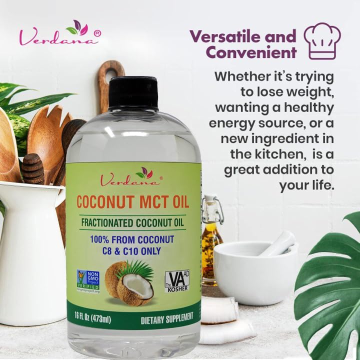 Verdana MCT Oil 16 oz – Coconut-Derived MCTs (C8/C10) for Keto Coffee