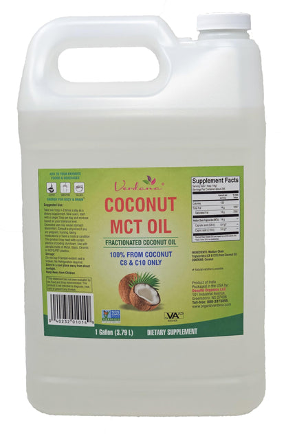 Verdana MCT Oil – 100% Coconut-Derived, 1 Gal | Kosher, Vegan, Non-GMO