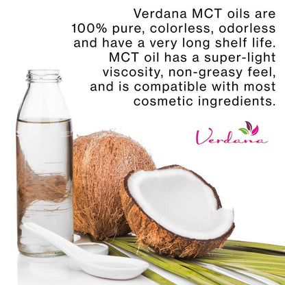 Verdana USDA Certified Organic Coconut MCT Oil – Fractionated Coconut Oil, No Palm Kernel Used, Kosher, Non-GMO, Food Grade – 1 Gallon
