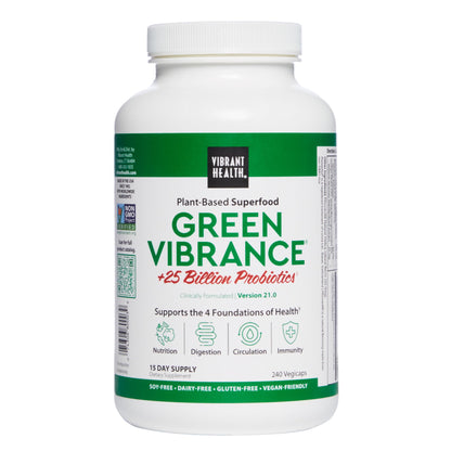 Vibrant Health Green Vibrance Vegan Superfood Pills – 240 Count