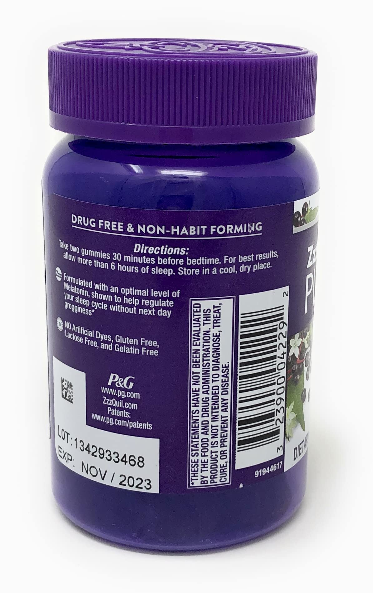Vicks ZzzQuil PURE Zzzs Sleep + Immune Support Gummies – Melatonin, Elderberry & Zinc (42 ct)