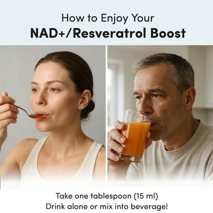 Vida Lifescience Liposomal NAD+ Liquid with Resveratrol – 32 Servings – Vegan, Gluten-Free, Non-GMO