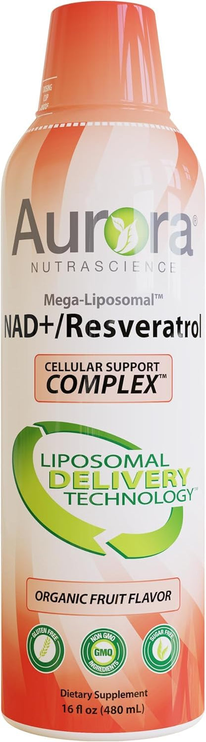 Vida Lifescience Liposomal NAD+ Liquid with Resveratrol – 32 Servings – Vegan, Gluten-Free, Non-GMO