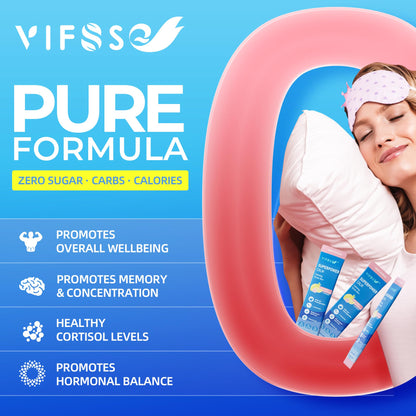 VIFSSG Super Power Calming Powdered Drink Mix – Raspberry Lemonade, 30 Packets | L-Theanine, KSM-66 Ashwagandha, Magnesium Glycinate, Vitamin D3, Sugar-Free, Non-GMO