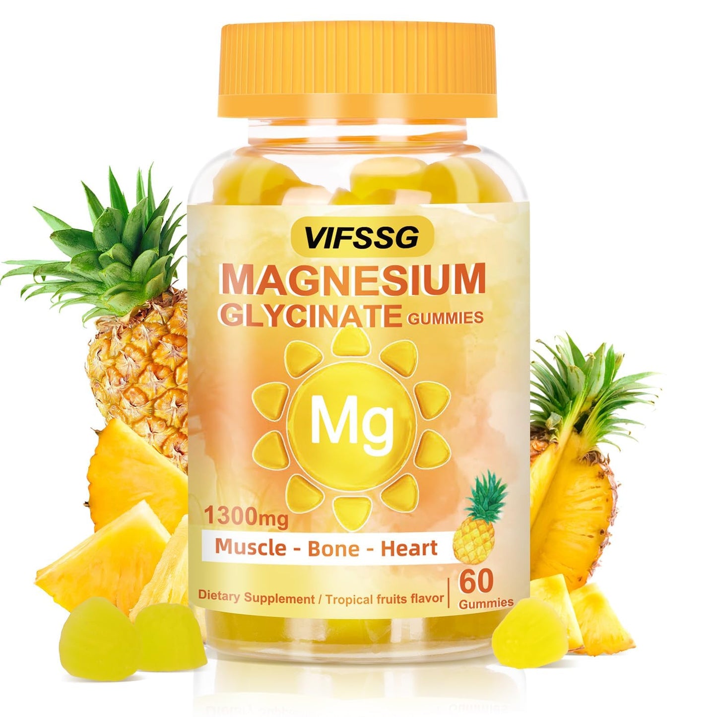 VIFSSG Magnesium Glycinate Gummies 500 mg | Triple Magnesium Complex