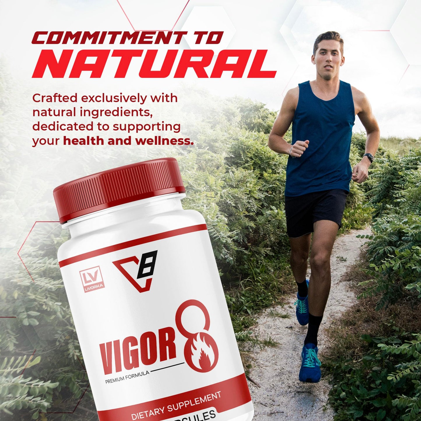 (5 Pack) Vigor 8 for Men – 300 Capsules (5 Months) | Premium Formula