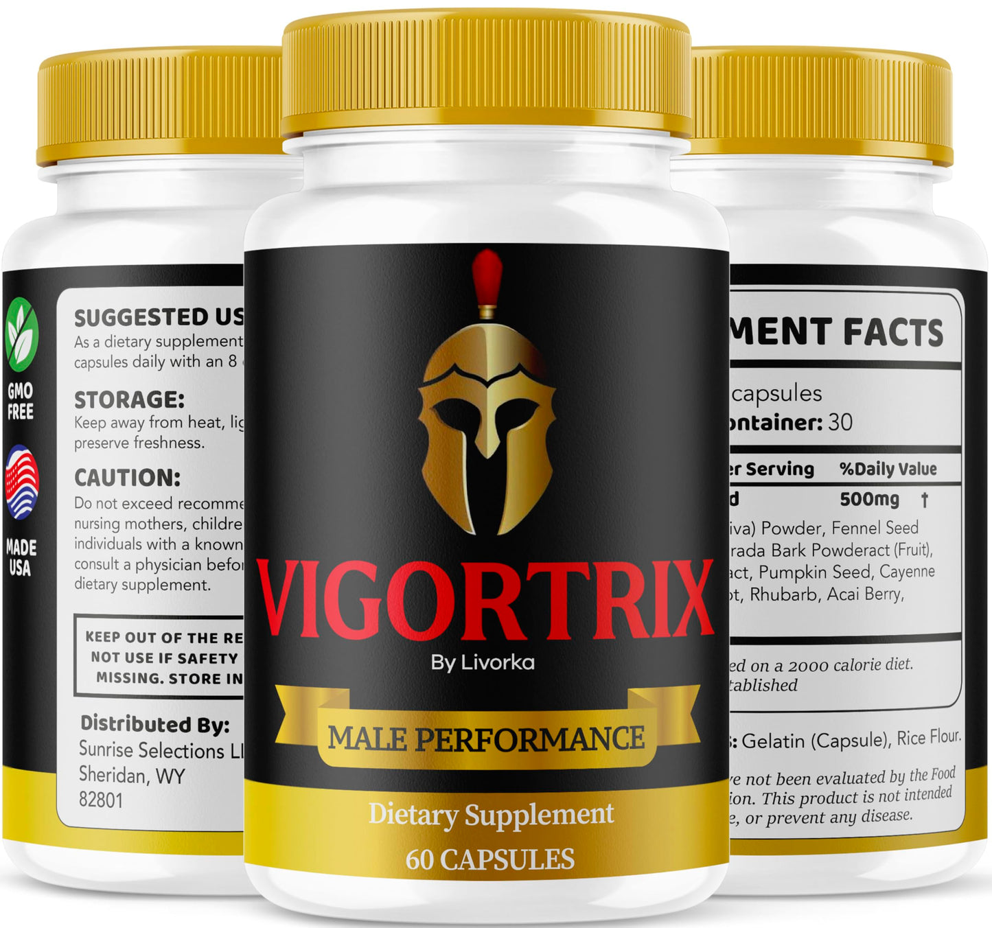 (2 Pack) Vigortrix Pills – Advanced Formula, 120 Capsules (2 Months)