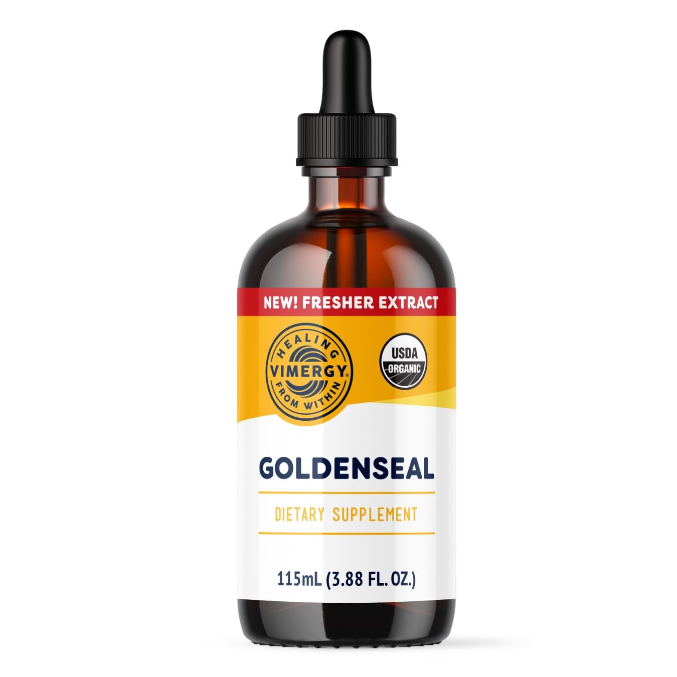 Vimergy USDA Organic Goldenseal Tincture – 115 mL, 57 Servings, Alcohol-Free