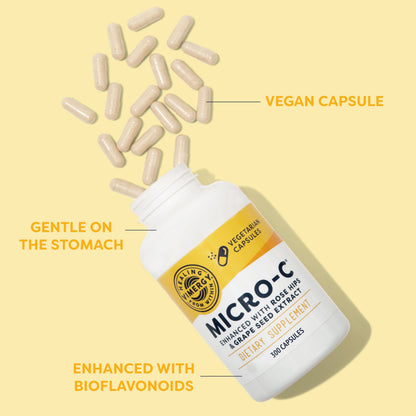 Vimergy Micro-C Vitamin C Capsules – 500mg, 300 Count, Vegan, Kosher, Gluten-Free