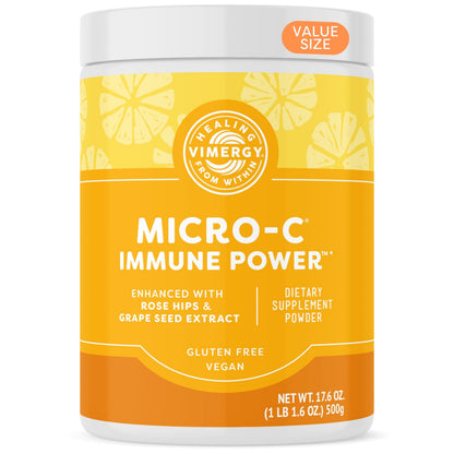 Vimergy Micro-C Immune Power™ - 500g, 139 Servings, 2000mg Vitamin C per Serving | Gluten-Free, Vegan