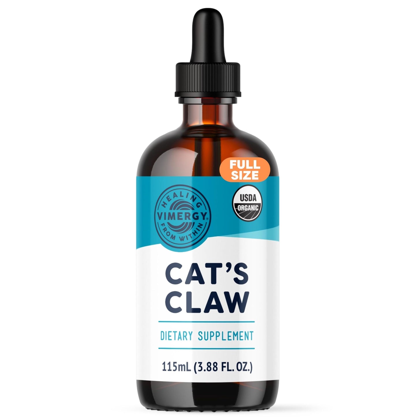 Vimergy USDA Organic Cat’s Claw Liquid – Immune Support & Antioxidants (115 mL, 57 Servings) – Vegan, Non-GMO