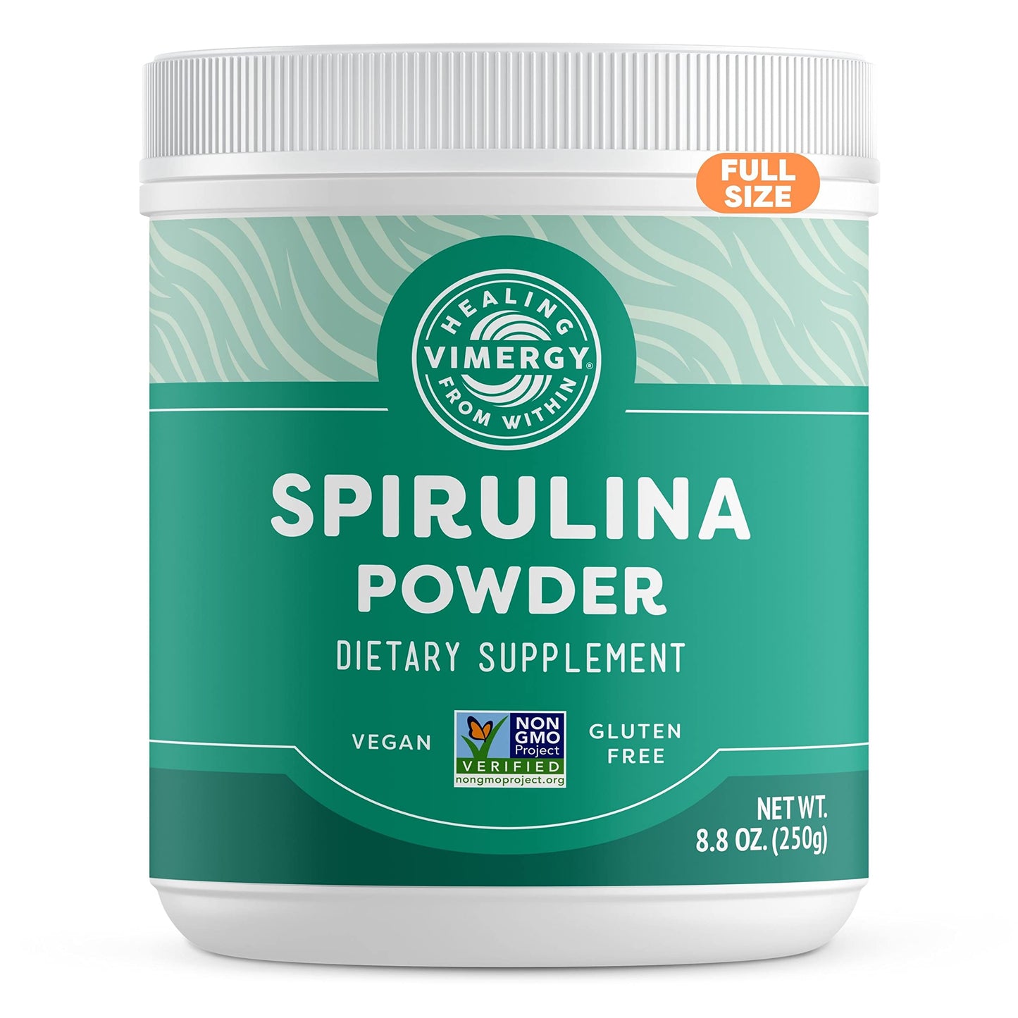 Vimergy Spirulina Powder – Concentrated Plant Protein for Immune & Cardiovascular Support – Vegan, Kosher, Gluten-Free – 250g