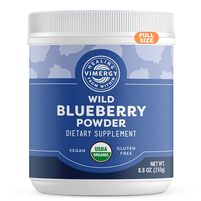Vimergy Brain Body Protect – Wild Blueberry Powder with Horsetail & Bamboo Silica (250g, Organic, Vegan)