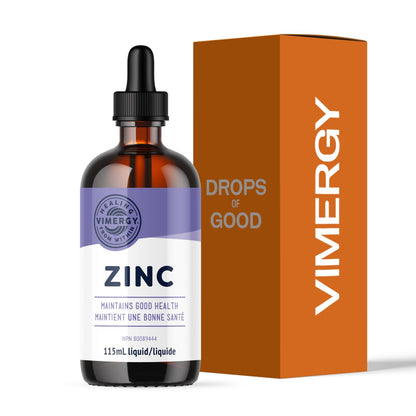 Vimergy Organic Zinc Drops – 7.5 mg Liquid Zinc for Immune Support