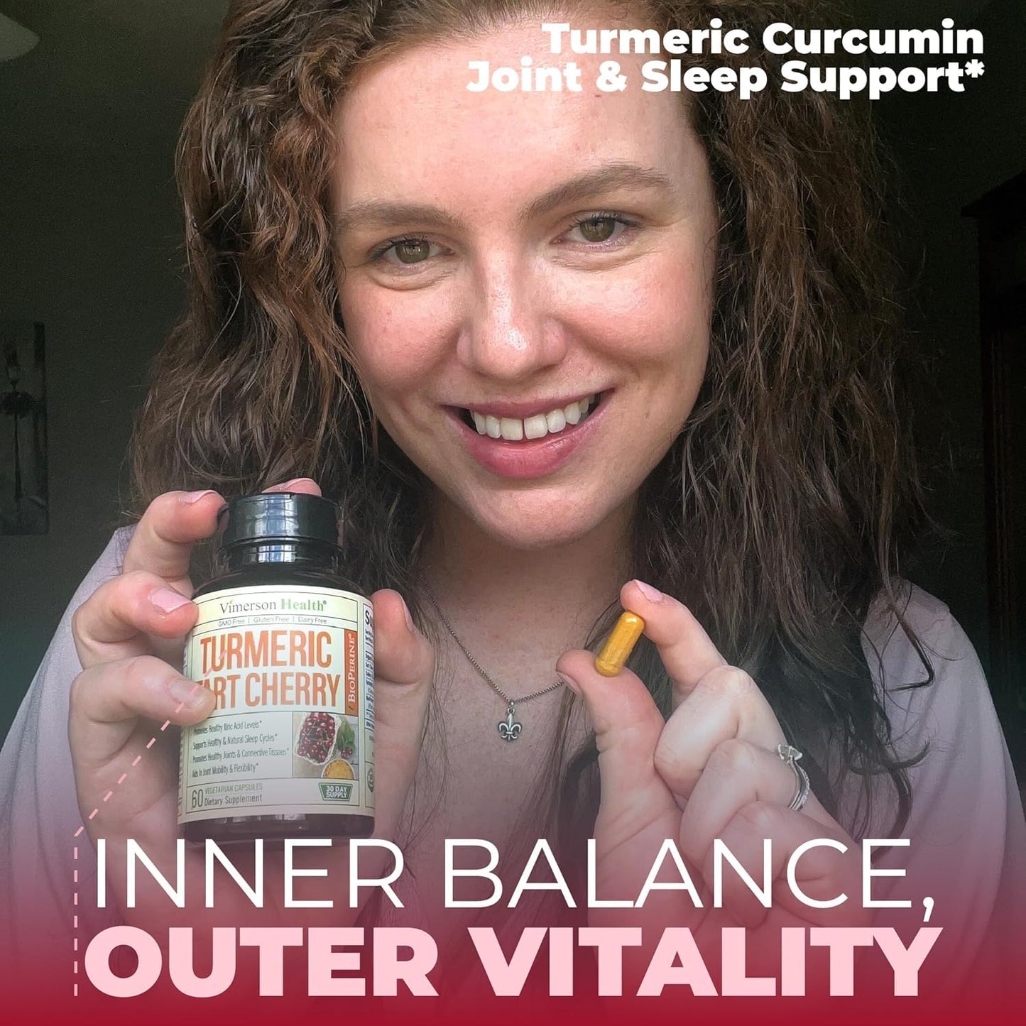 Vimerson Health Turmeric Curcumin with Tart Cherry & Celery Seed - Joint Support, Uric Balance, Sleep Aid - 120 Capsules