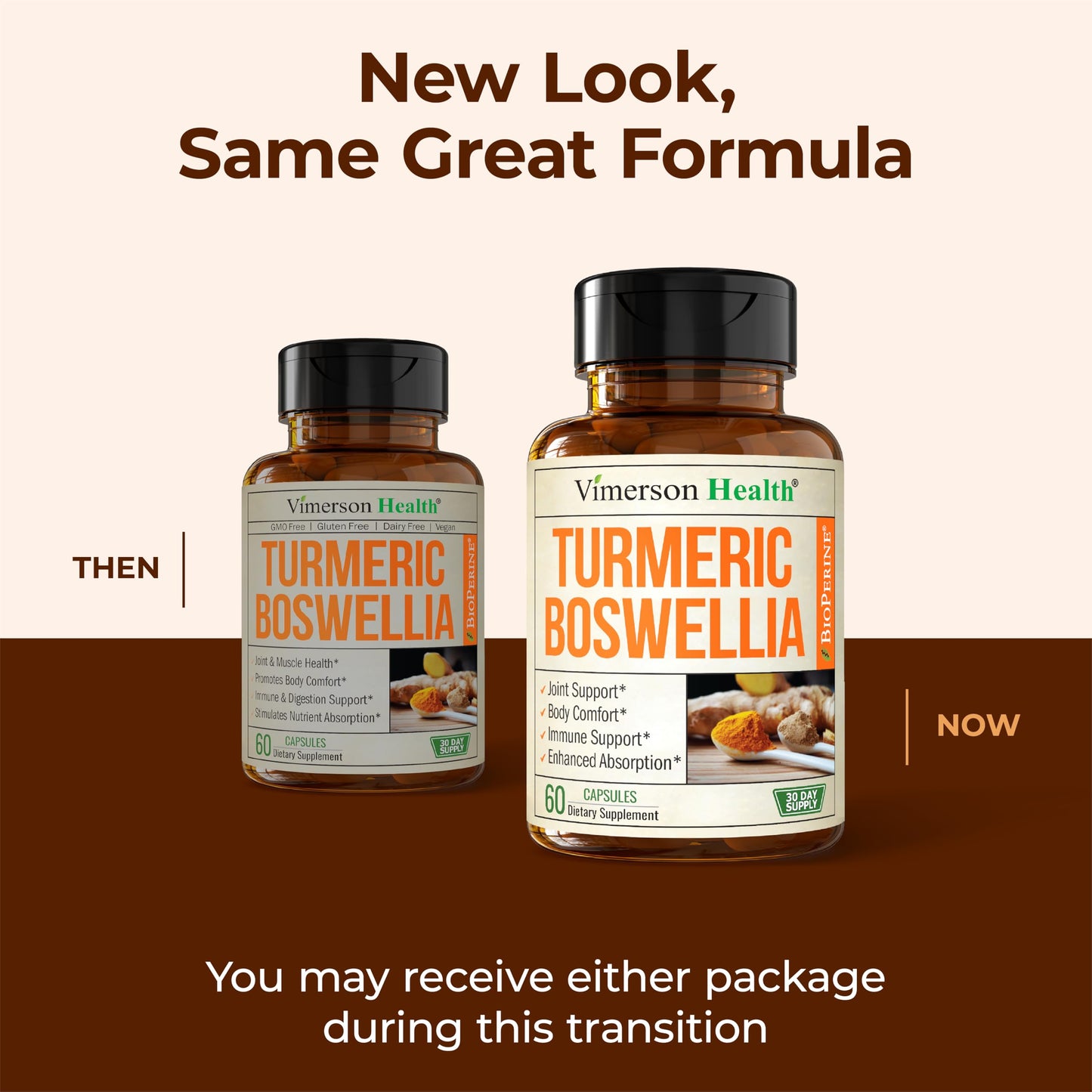 Vimerson Health Turmeric Curcumin with Boswellia Serrata & Ginger – 95% Curcuminoids, BioPerine, 2-Pack