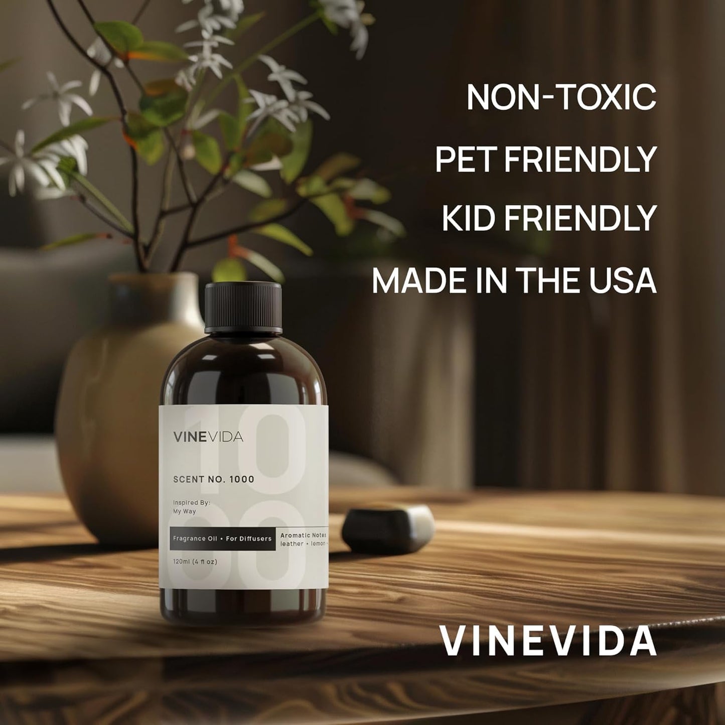 VINEVIDA Caribbean Breeze Fragrance Oil for Cold Air Diffusers - 4 Fl Oz | Diffuser Refills & Room Spray
