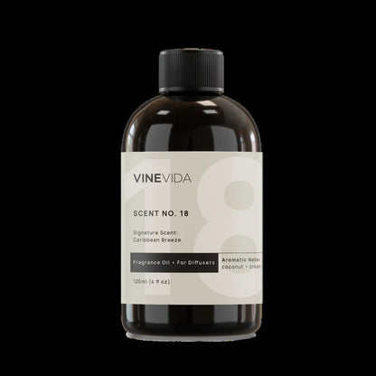 VINEVIDA Caribbean Breeze Fragrance Oil for Cold Air Diffusers - 4 Fl Oz | Diffuser Refills & Room Spray