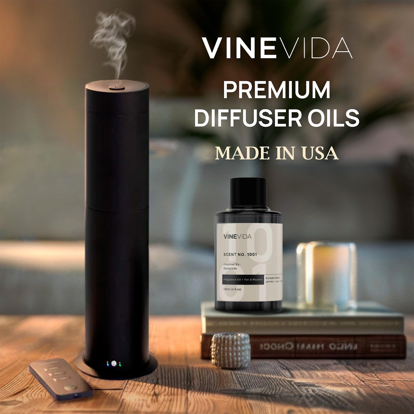 VINEVIDA 4-pk Hotel Fragrance Collection – Cold Air Diffuser Scents 1002, 1019, 1012 & 1010