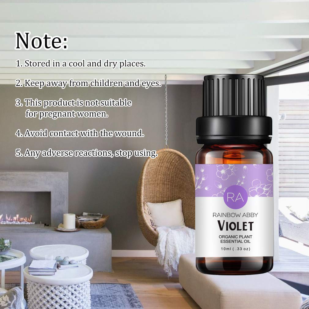 2-Pack Violet Essential Oil – 100% Pure Organic Violet Oil for Diffusers & Skin Care – 2 x 10ml
