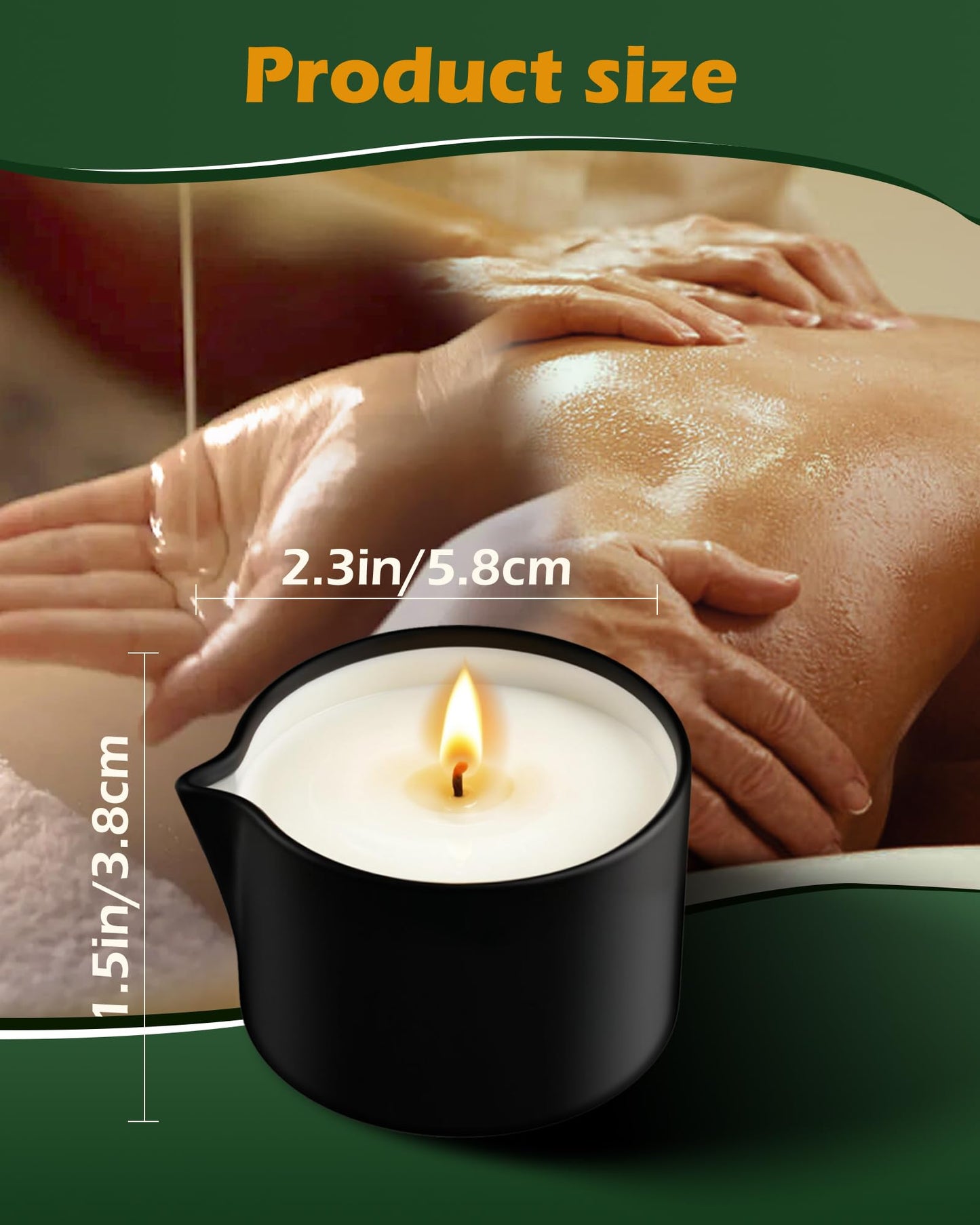 VIPwax Soybean Wax Warming Massage Oil Candle – Vanilla Scent, 2.35 oz