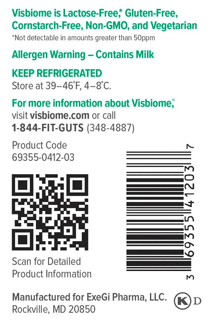 Visbiome GI Care - High Potency Probiotic (112.5B CFU) - 180 Capsules | Made in USA