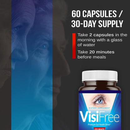 VisiFree Eye Supplements for Adults | Eye Health & Vision Support - 6 Pack