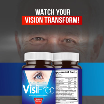 VisiFree Eye Supplements for Adults | Eye Health & Vision Support - 6 Pack