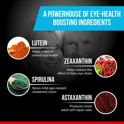 VisiActive Vision Support – Eye Health Formula with L-Tartrate, Resveratrol & Blueberry Extract | 60 Capsules (6 Pack)