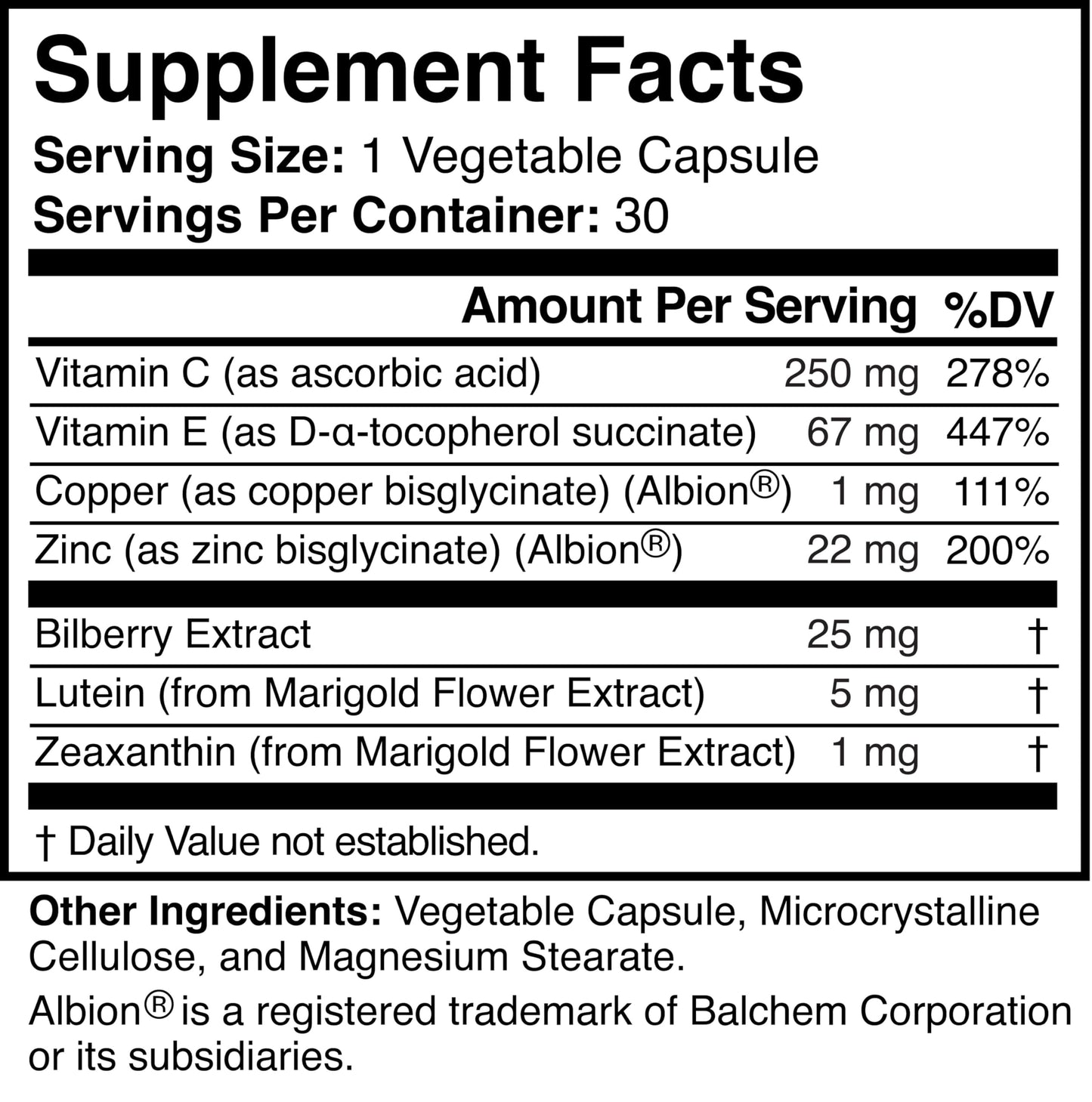 Visigard - Natural Eye & Vision Support Supplement | Non-GMO, Vegan, Gluten-Free | 30 Capsules