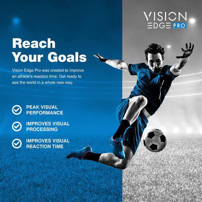 VISION EDGE PRO Eye Supplement for Athletes | Lutein, Zeaxanthin & Meso-Zeaxanthin + Omega-3 — 90 Softgels