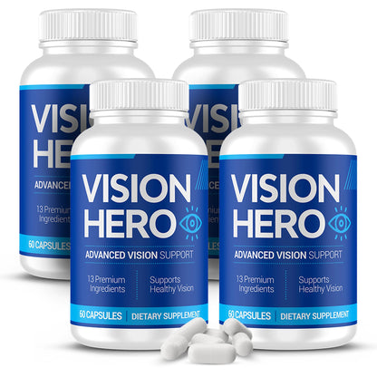 Vision Hero Advanced Vision Support – 60 Capsules Eye Health Supplements (Pack of 4)