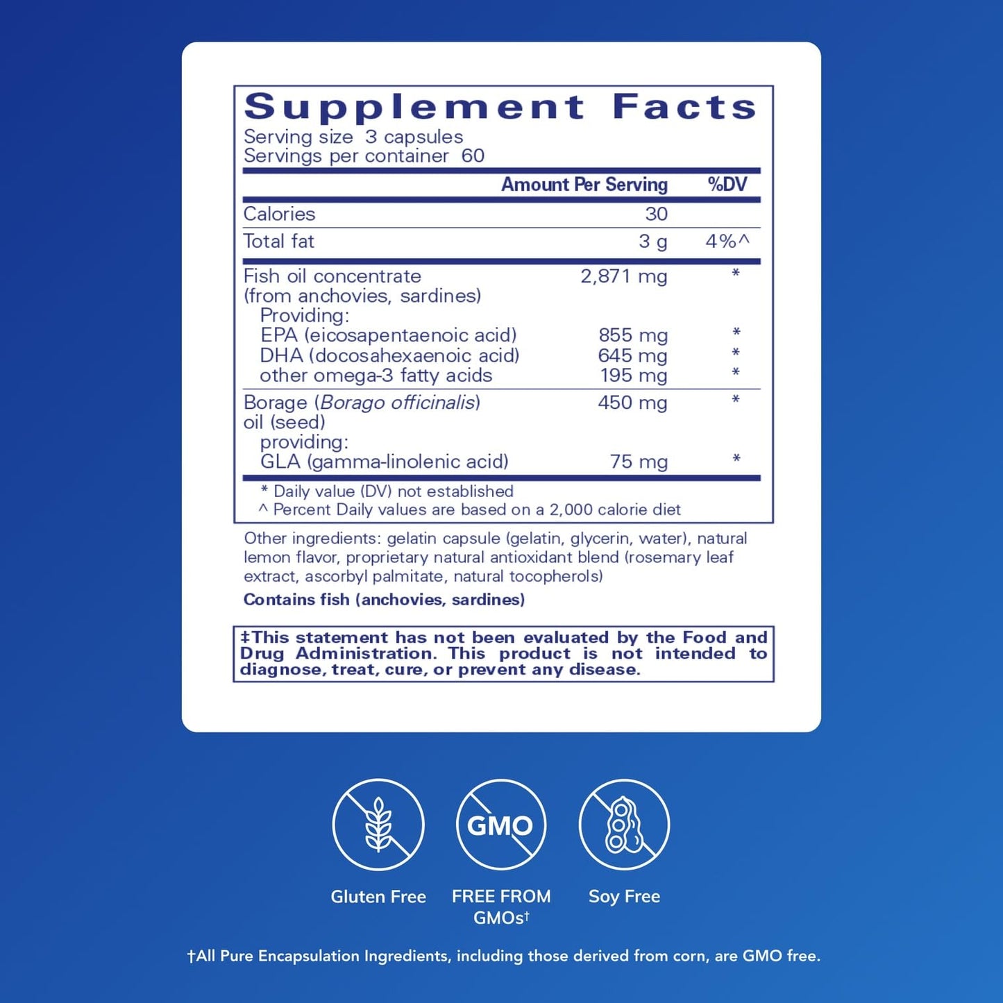 Pure Encapsulations VisionPro EPA/DHA/GLA | Supports Natural Tear Production & Eye Moisture | 180 Softgel Capsules