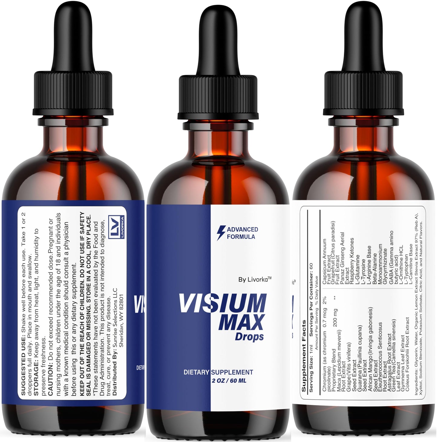 LIVORKA Visium Max Drops – 5-Pack Liquid Health Support (5 Months)