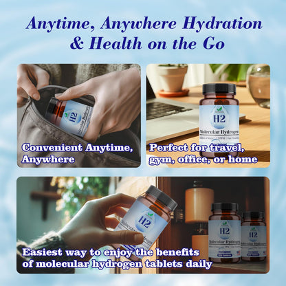 Premium Hydrogen Water Tablets – 12ppm H2 with Magnesium & Antioxidants