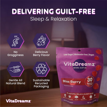 VitaDreamz Sleep Gummies | Ashwagandha & Tart Cherry Sleep Aids