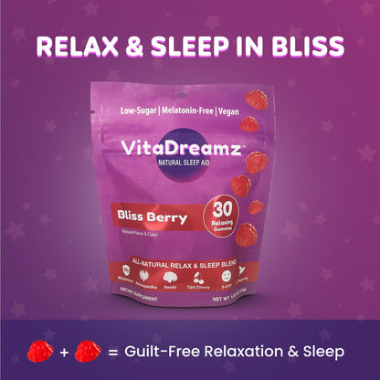 VitaDreamz Sleep Gummies | Ashwagandha & Tart Cherry Sleep Aids