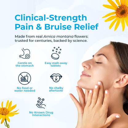 VitaMedica Arnica Montana 30X Tablets - Natural Pain, Bruising & Swelling Relief (150 Ct)