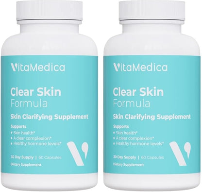 VitaMedica Clear Skin Vitamin Formula — Noncystic Acne Support (2 Pack)