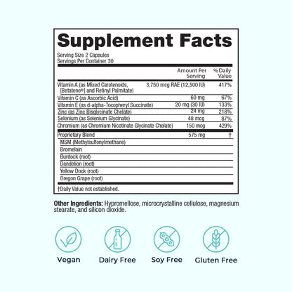 VitaMedica Clear Skin Vitamin Formula — Noncystic Acne Support (2 Pack)