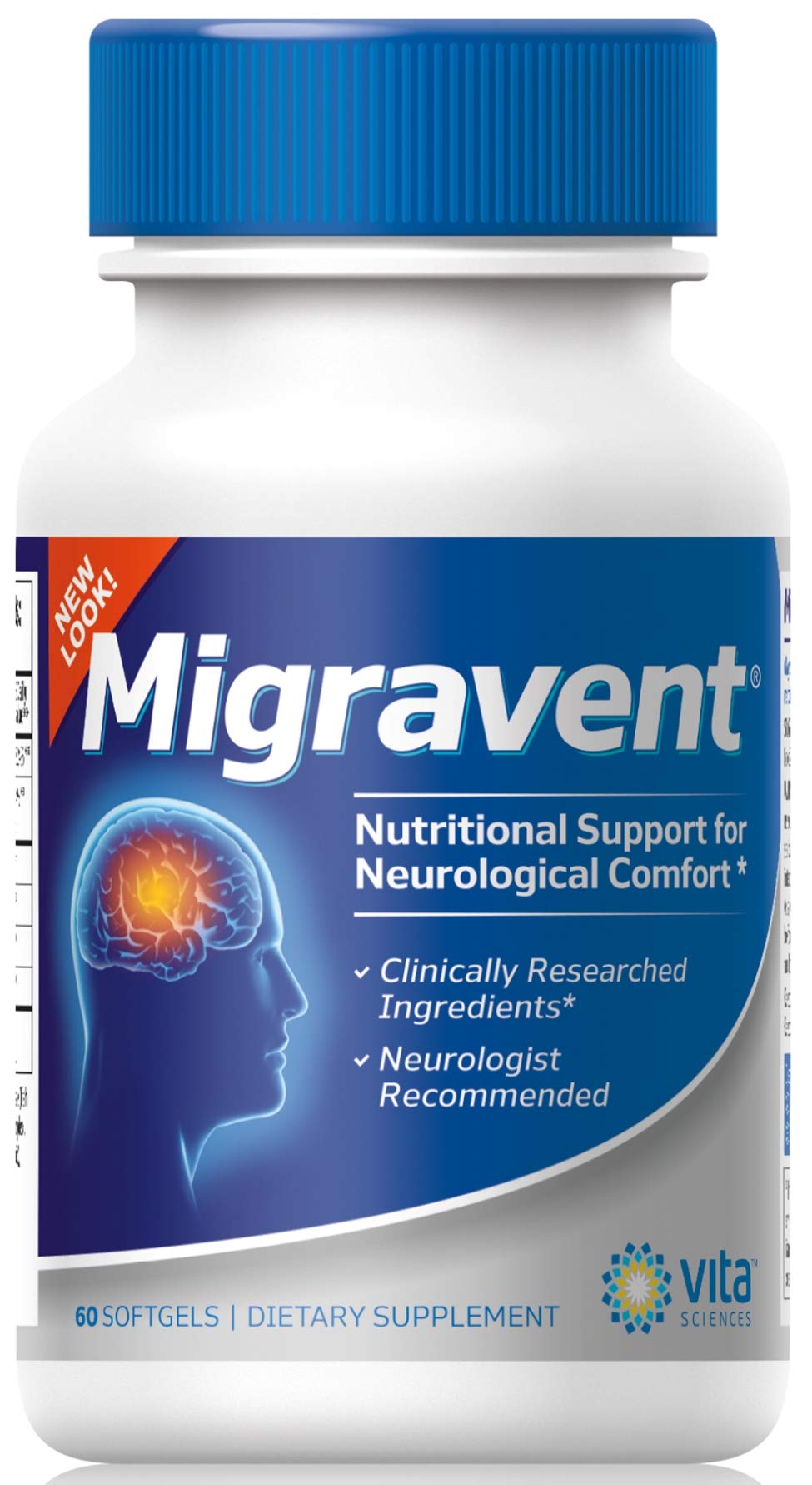 Vita Sciences Migravent – Advanced Nutritional Formula with Magnesium, CoQ10, Vitamin B2 & Butterbur for Brain & Circulatory Wellness – 60 Capsules