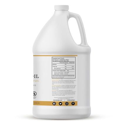 VTC VitaTradingCo. 100% Pure C8 MCT Oil | 128oz, 3X Distilled, Keto & Paleo