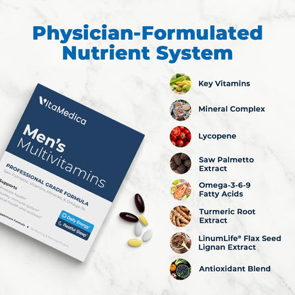 VitaMedica Men's Multivitamin with Prostate Health Support – 30 Easy Daily Packs