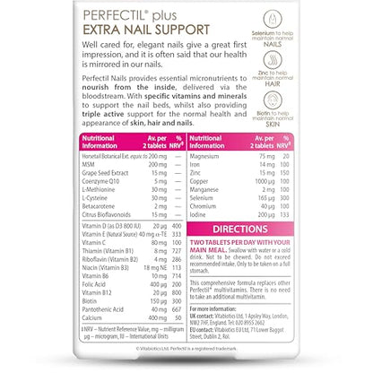 Vitabiotics Perfectil Plus Nails Extra Support – 60 Tablets | Nails, Skin & Hair
