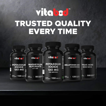 Vitabod Potassium Iodide 130 mg | 150 Tablets (1 Bottle) | Exp 05/2030