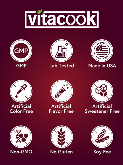 Vitacook Iron Supplement – 65mg Iron + 250mg Vitamin C | Gluten Free