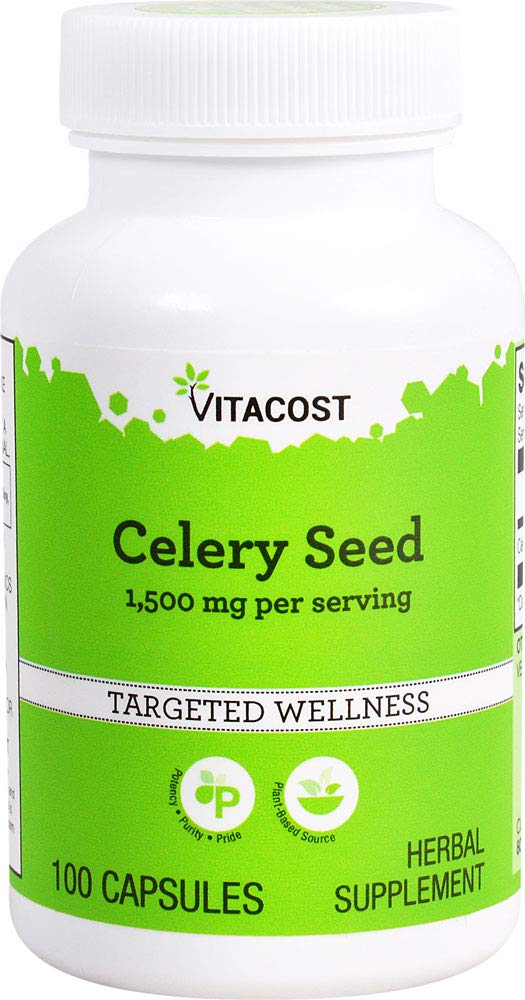 Vitacost Celery Seed – 1,500 mg per serving – 100 Capsules