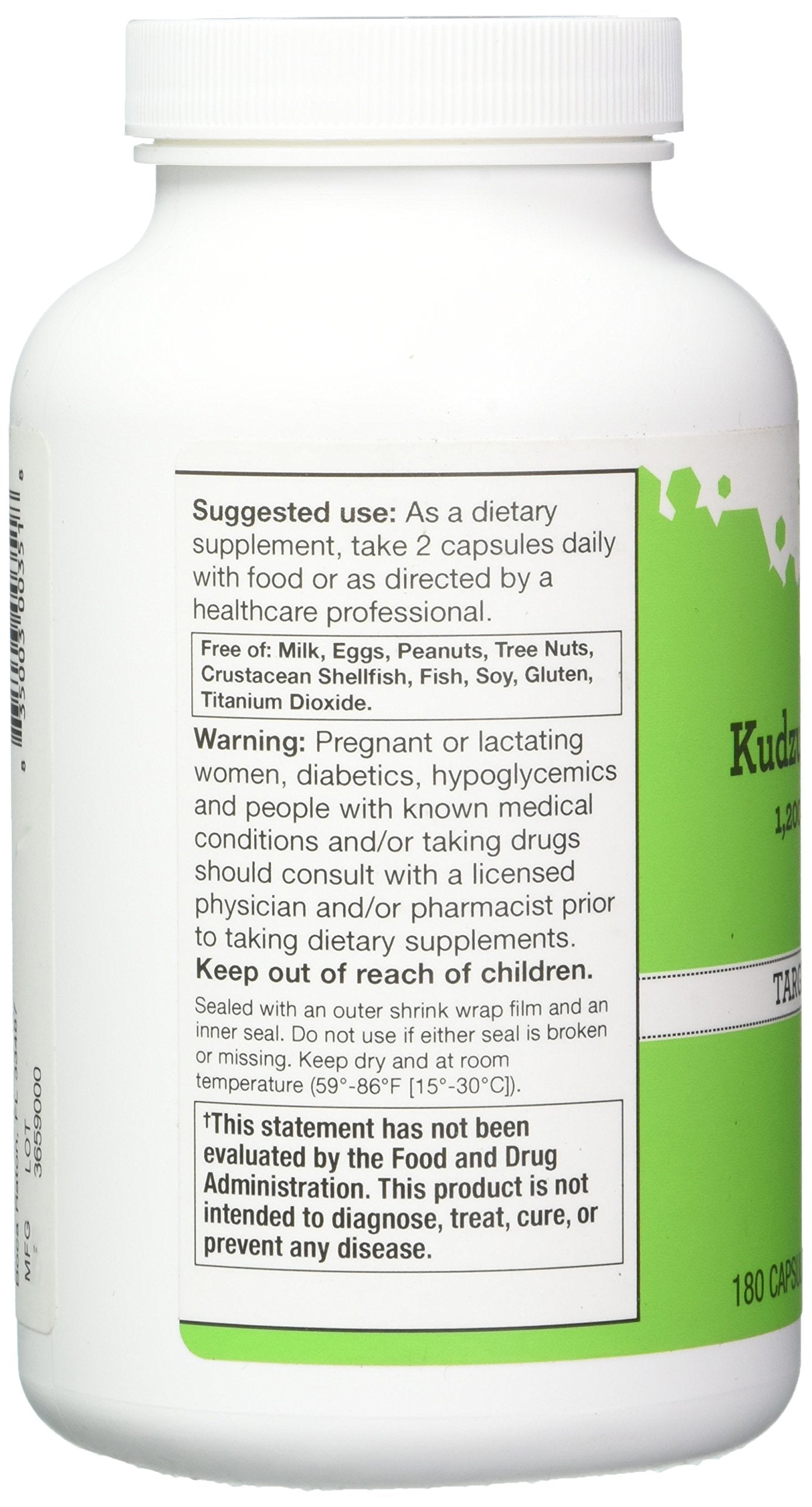 Vitacost Kudzu Root Extract 1200 mg per Serving - 180 Capsules